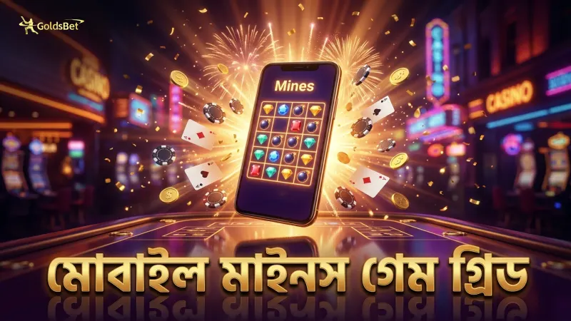 মোবাইল স্ক্রিনে মাইনস গেমের গ্রিড বোঝা সহজ করে।